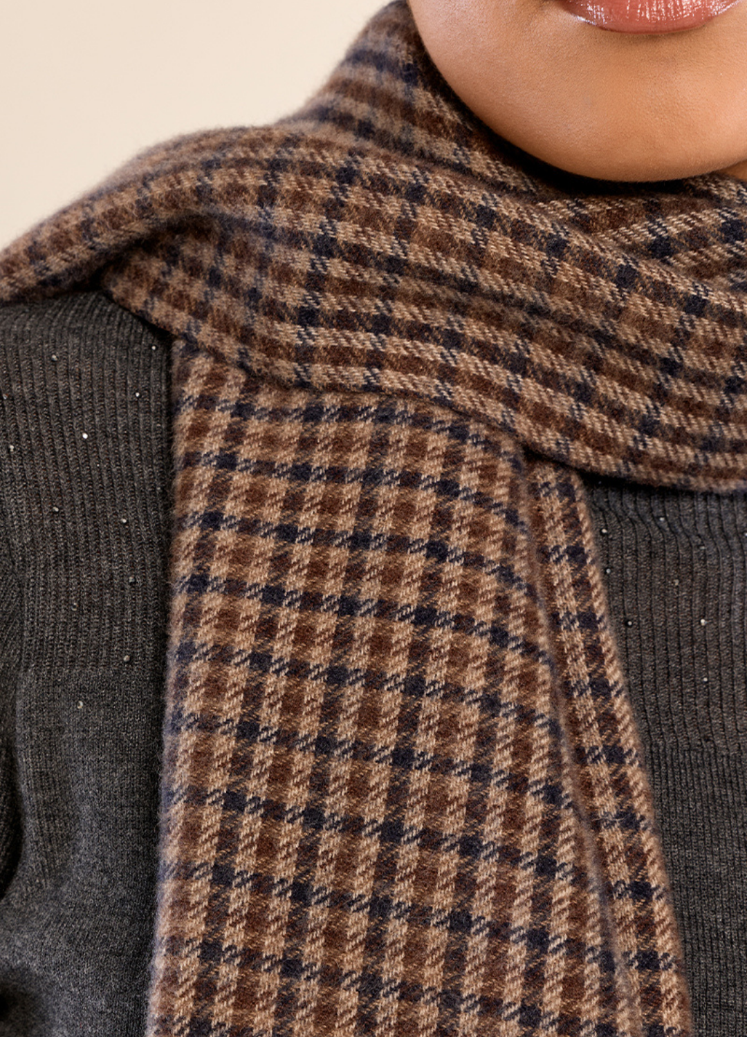 Gabby Plaid Long Scarf