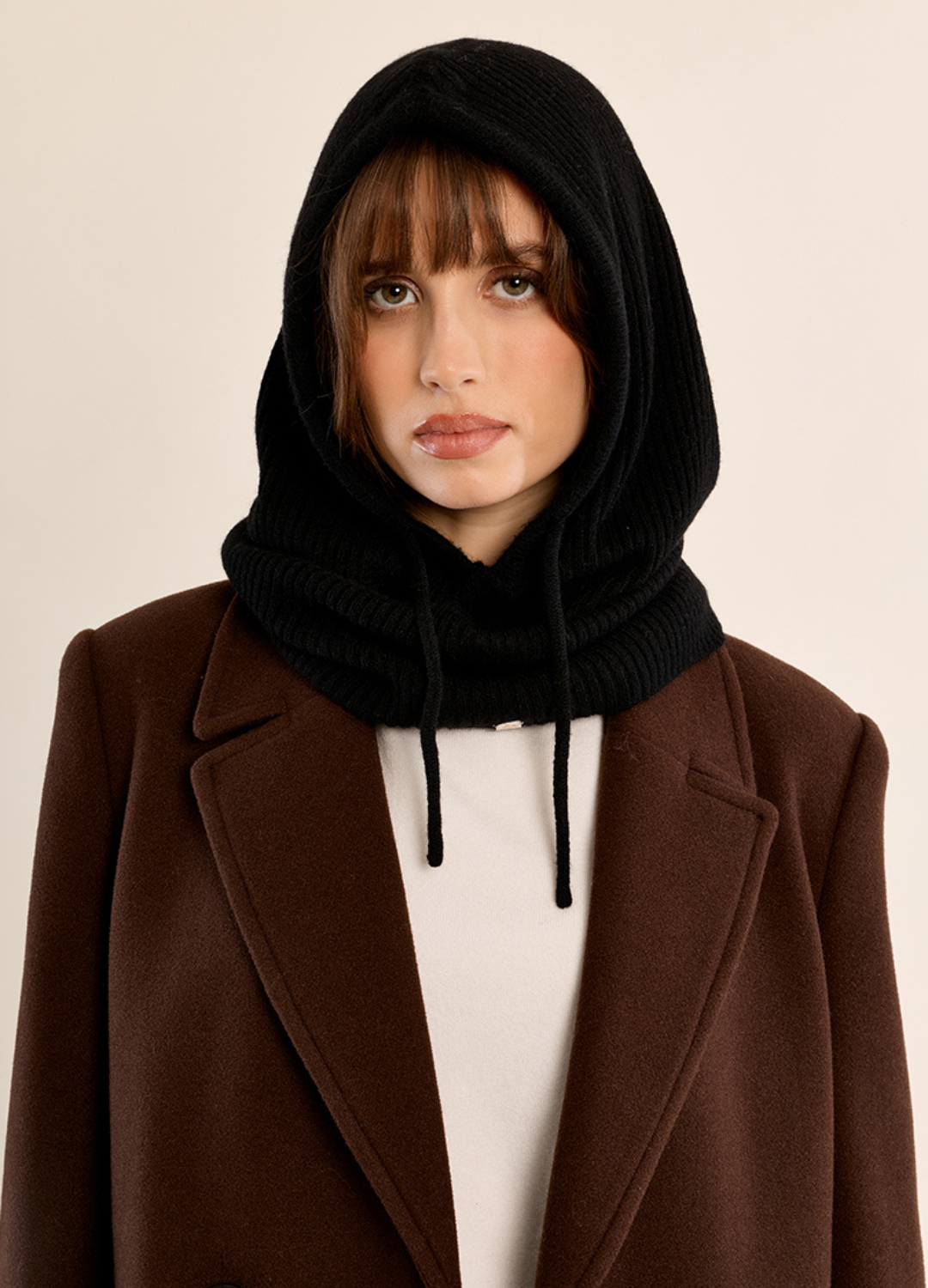 Jackie Ribbed Knit Hood
