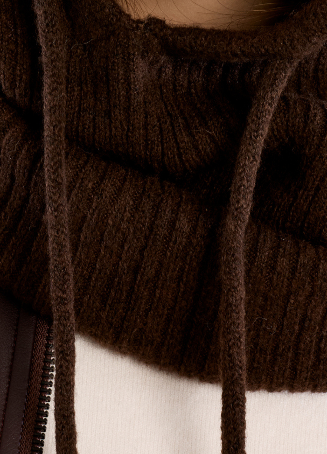 Jackie Ribbed Knit Hood