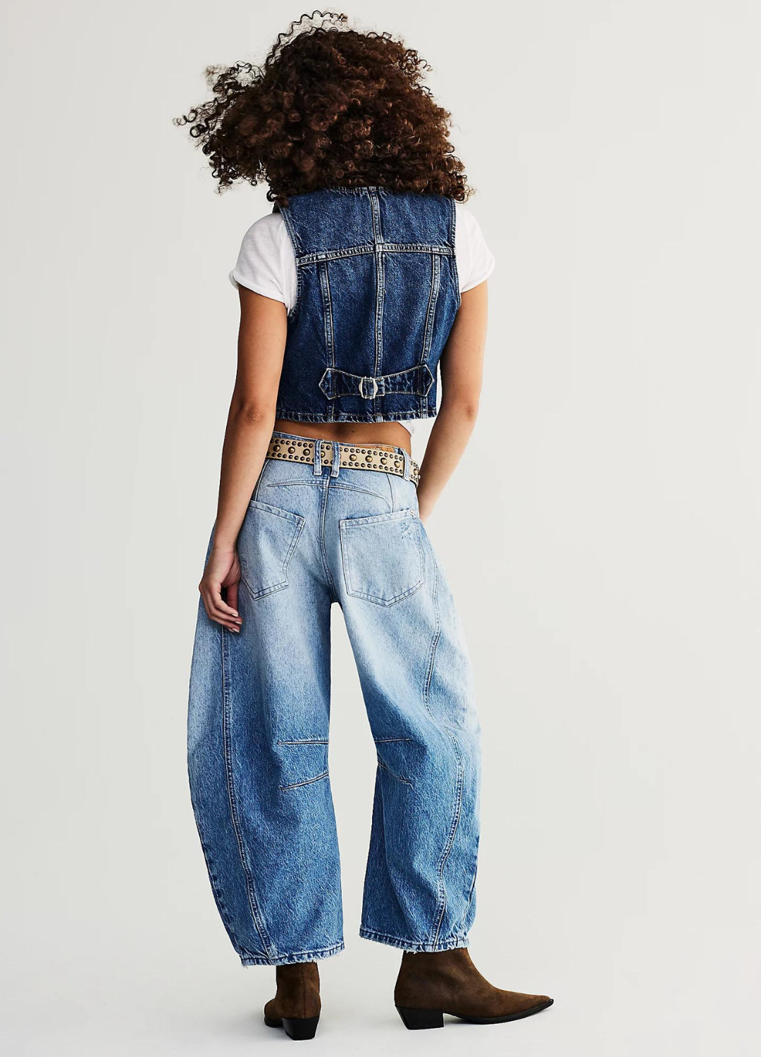 We The Free Good Luck Mid-Rise Barrel Jeans