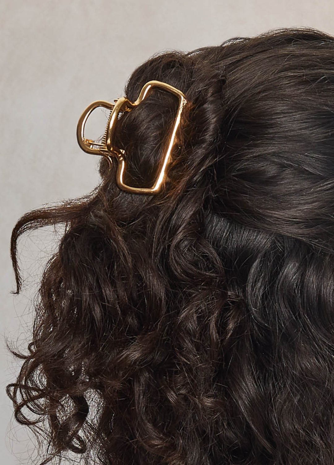 Open Shape Gold Puffy Cloud Claw Clip