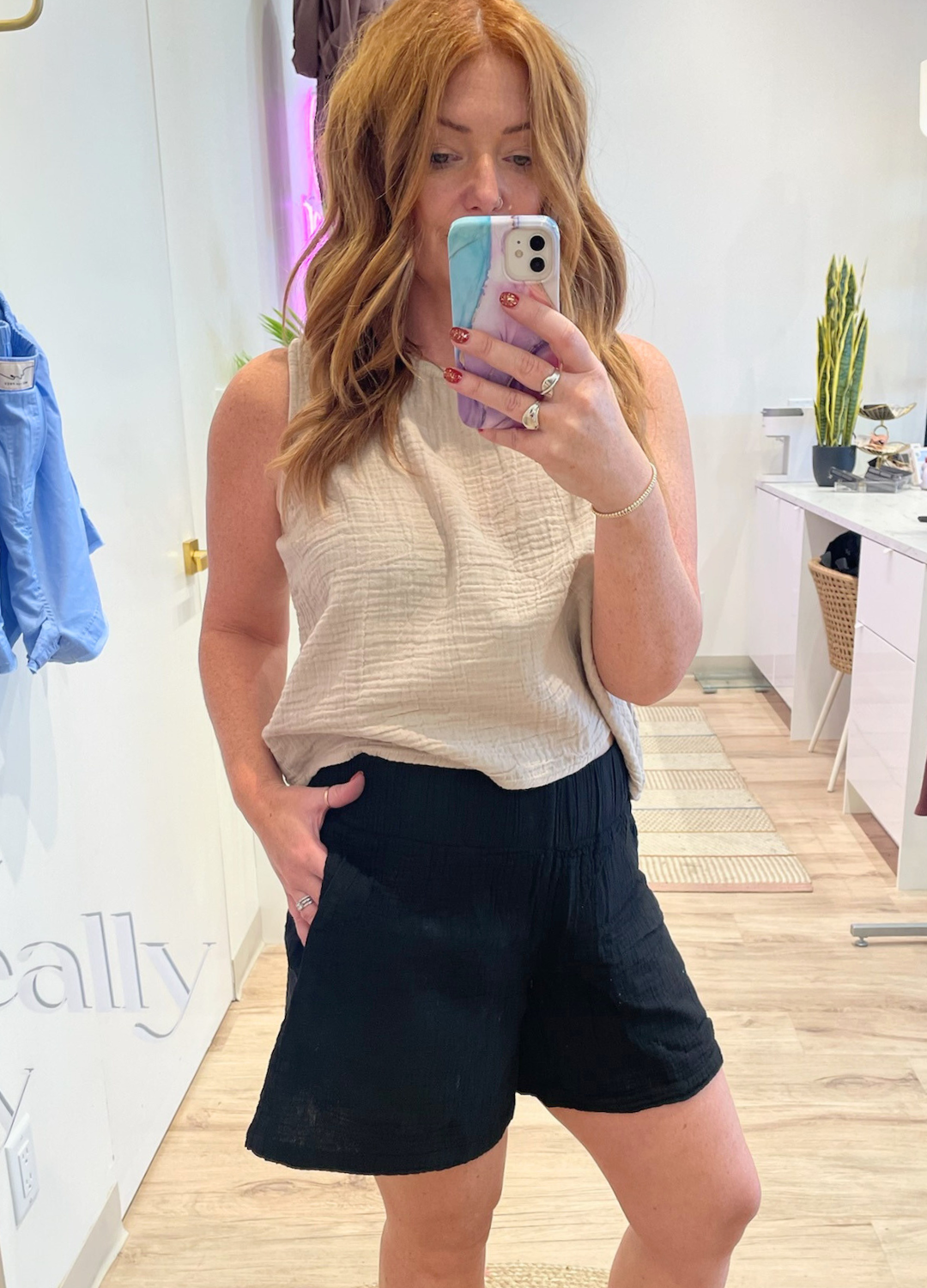 The Crop Tank in Cotton Gauze