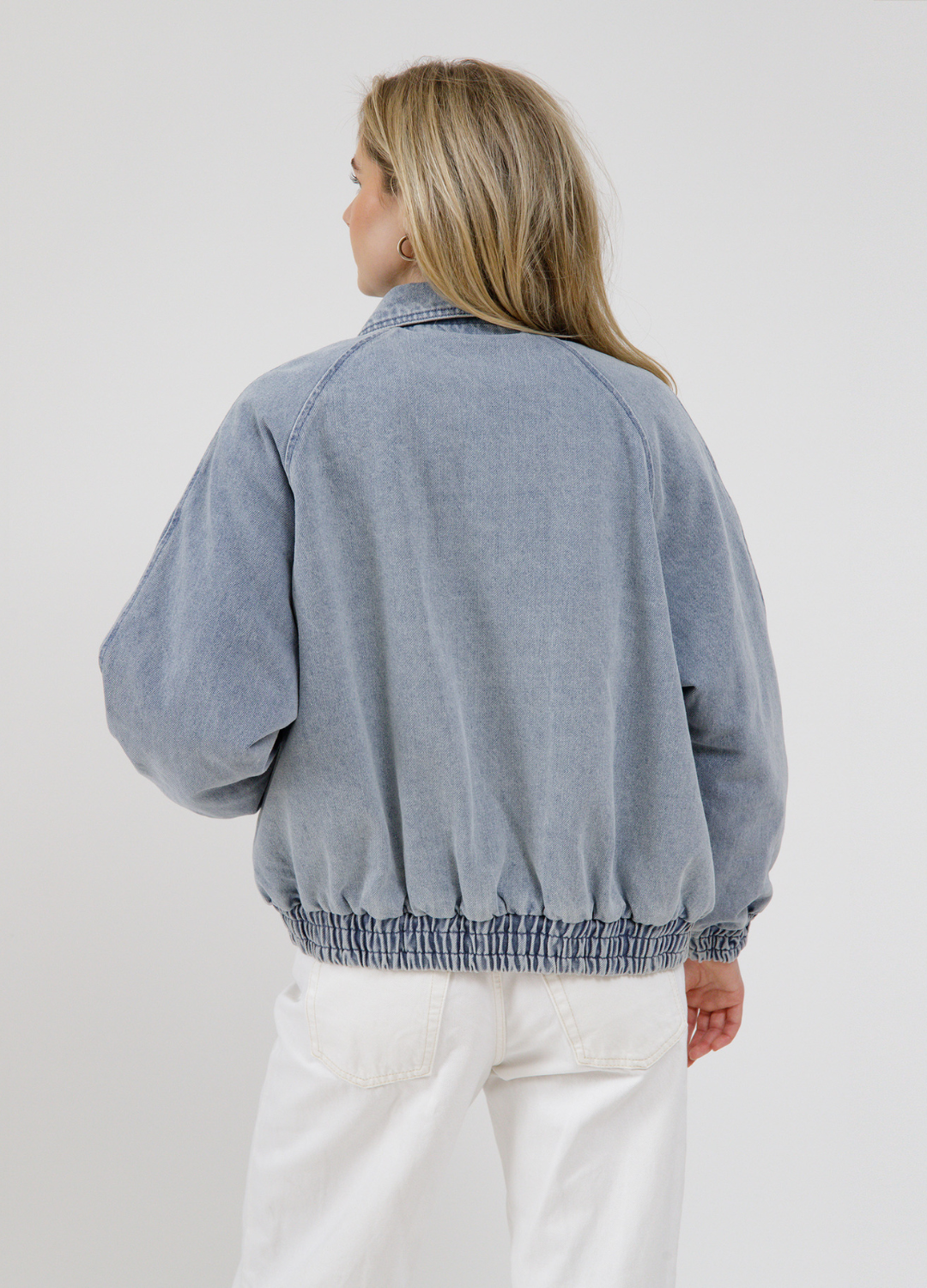 Christine Denim Bomber Jacket