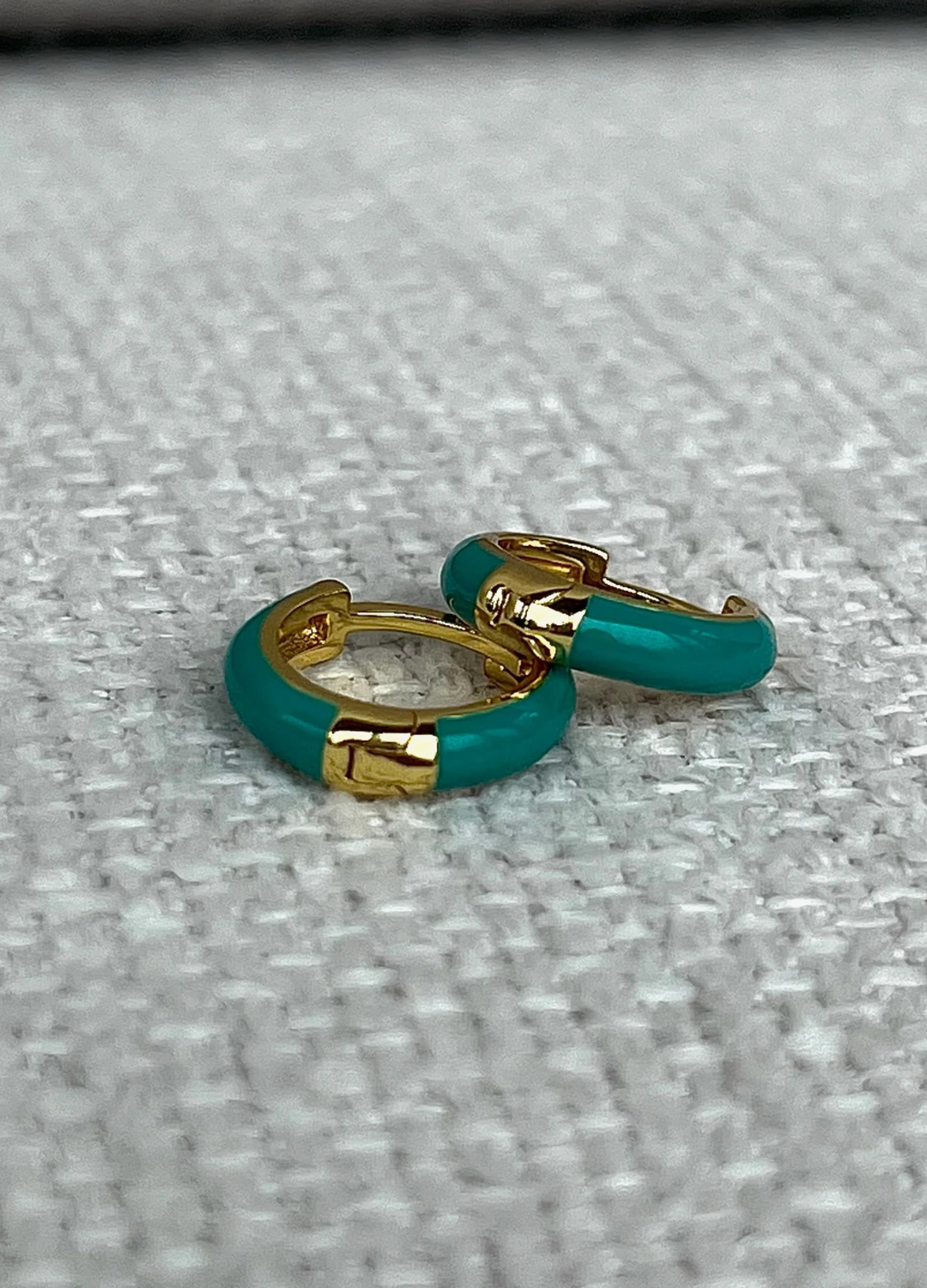 Candy Enamel Huggie Earrings