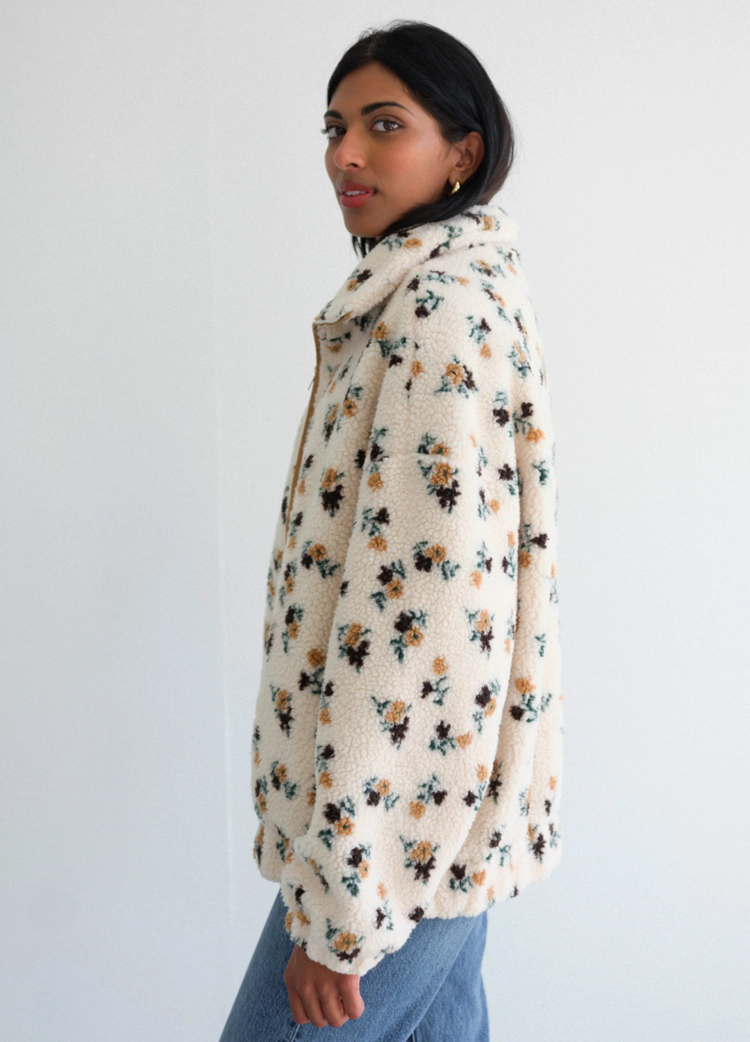 Floral Sherpa Jacket