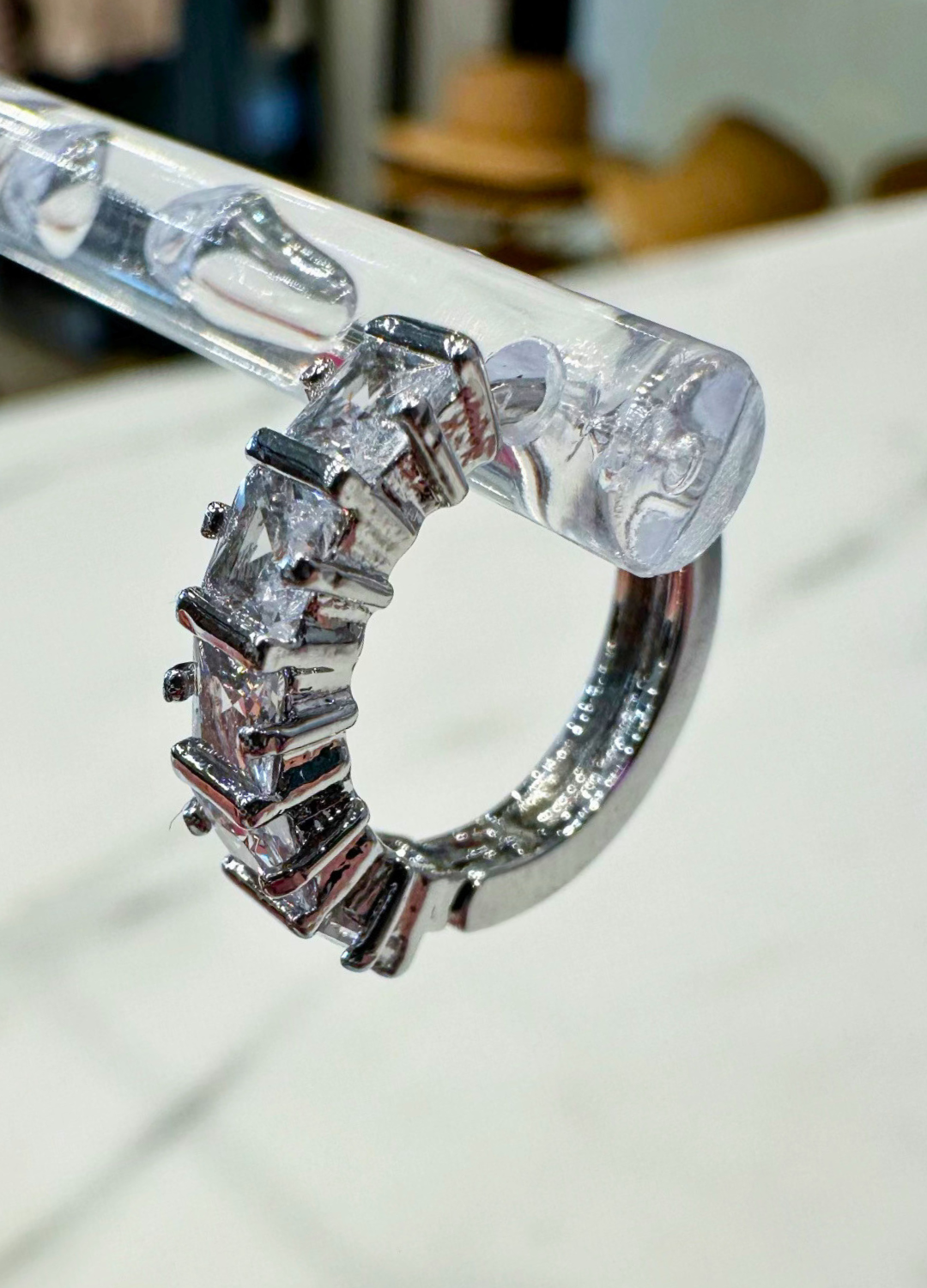 Wren Sparkly Hoops with Cubic Zirconia Crystals