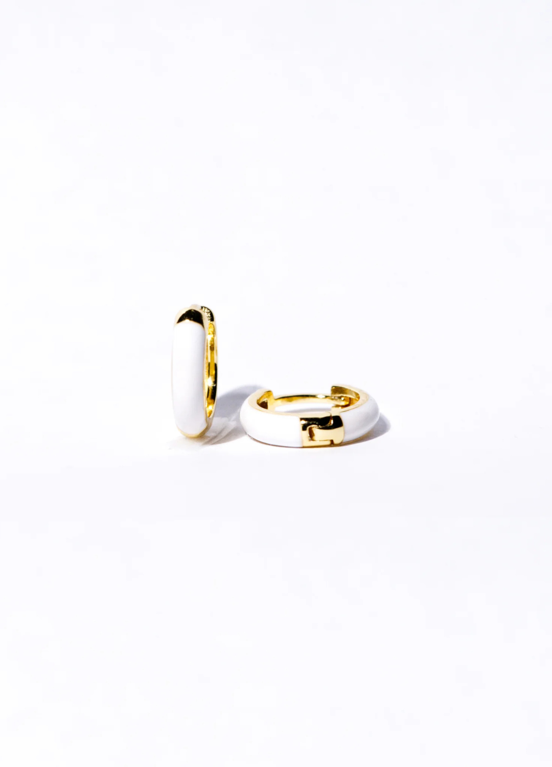 Candy Enamel Huggie Earrings