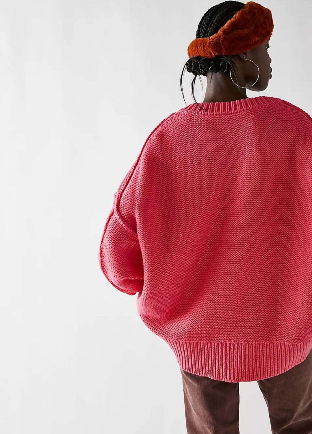 Alli V-Neck Sweater in Strawberry Spritz