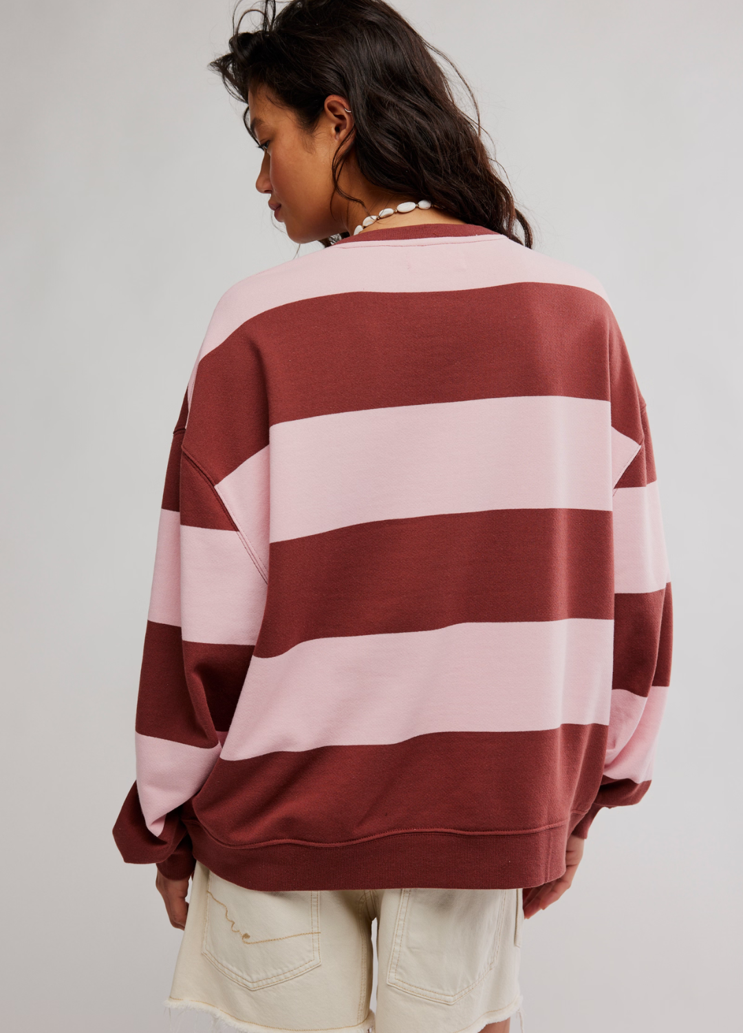 We The Free Classic Wide Stripe Oversized Crewneck