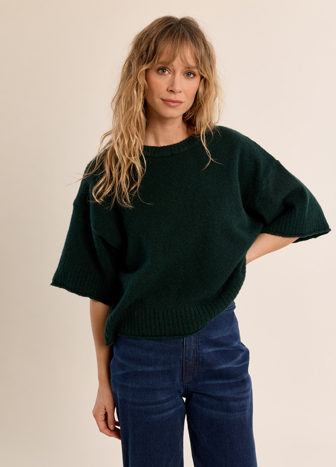 Gemma Half Sleeve Knit Sweater