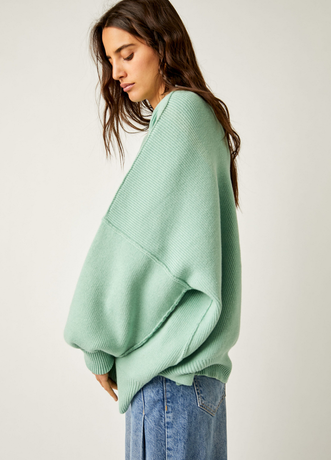 Easy Street Tunic by Free People in Pastel Jade Size Small
