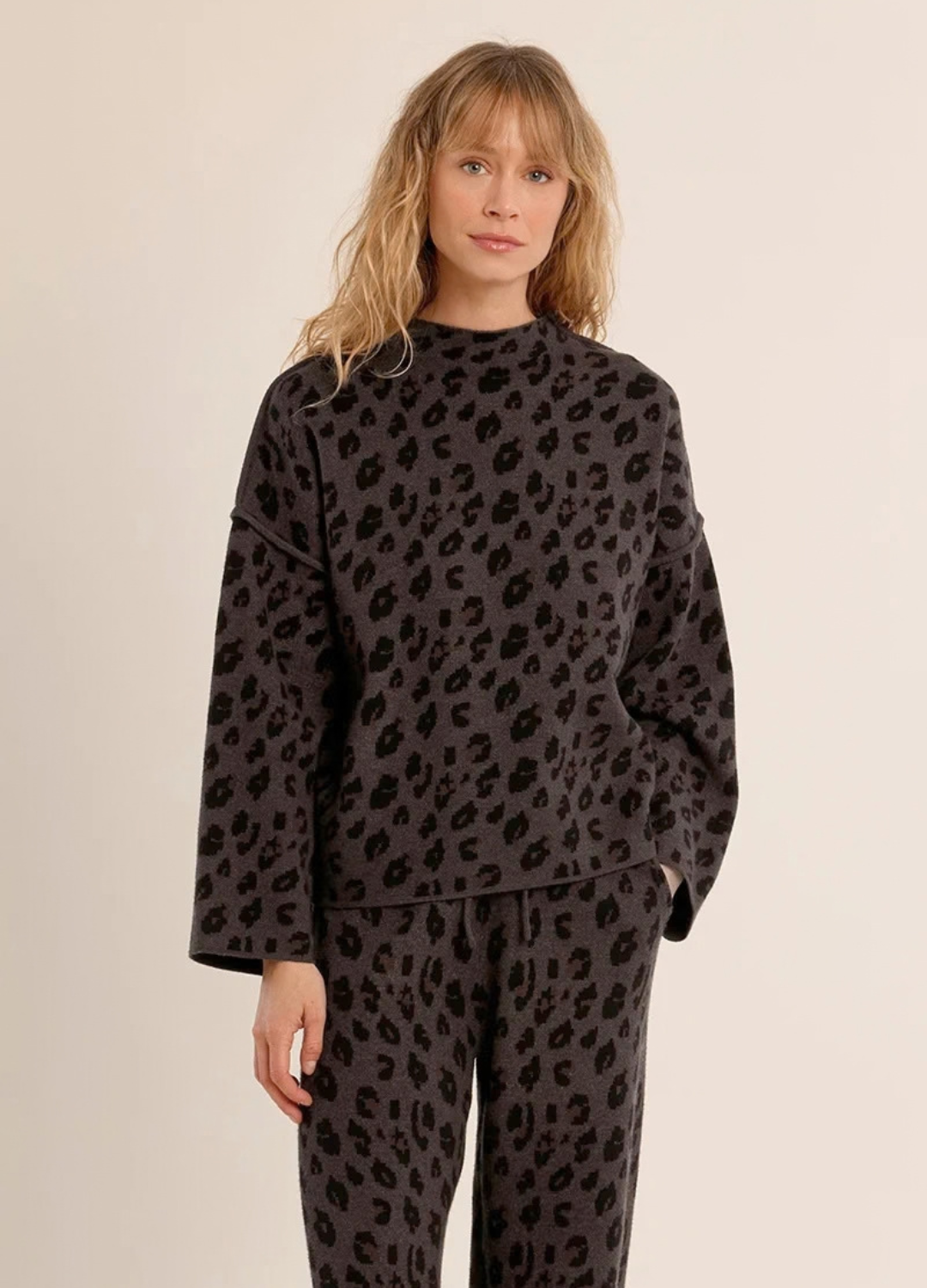 Kaya Double Knit Leopard Sweater