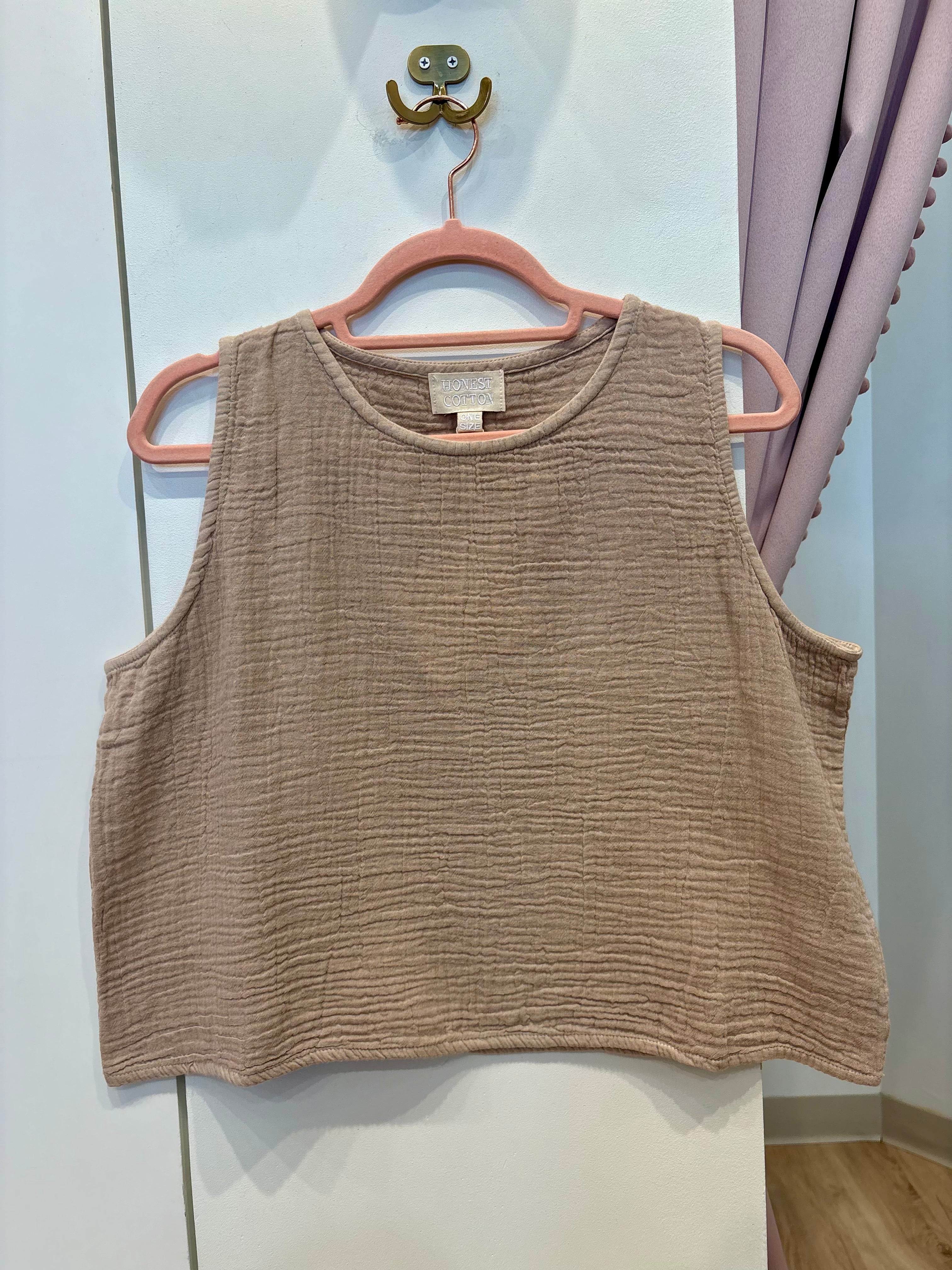 The Crop Tank in Cotton Gauze
