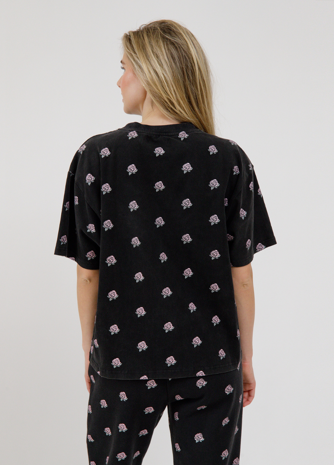 All Over Rose Crew Boxy Tee