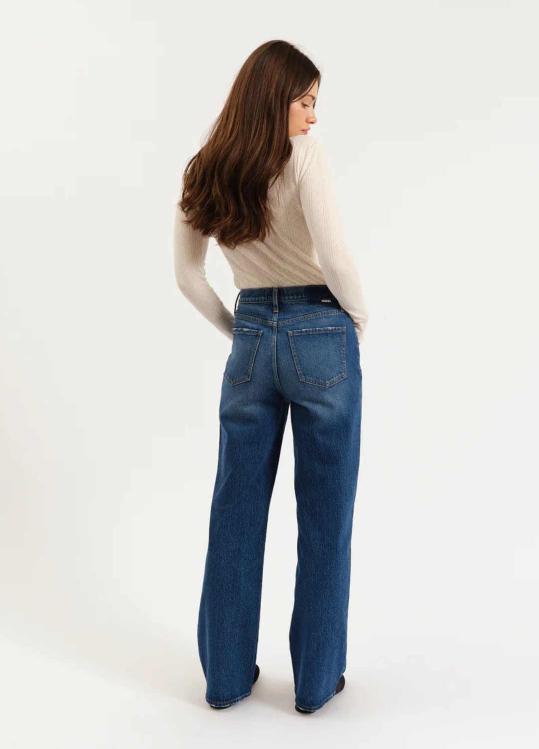 City Straight High Rise Straight Leg in Bright Blue