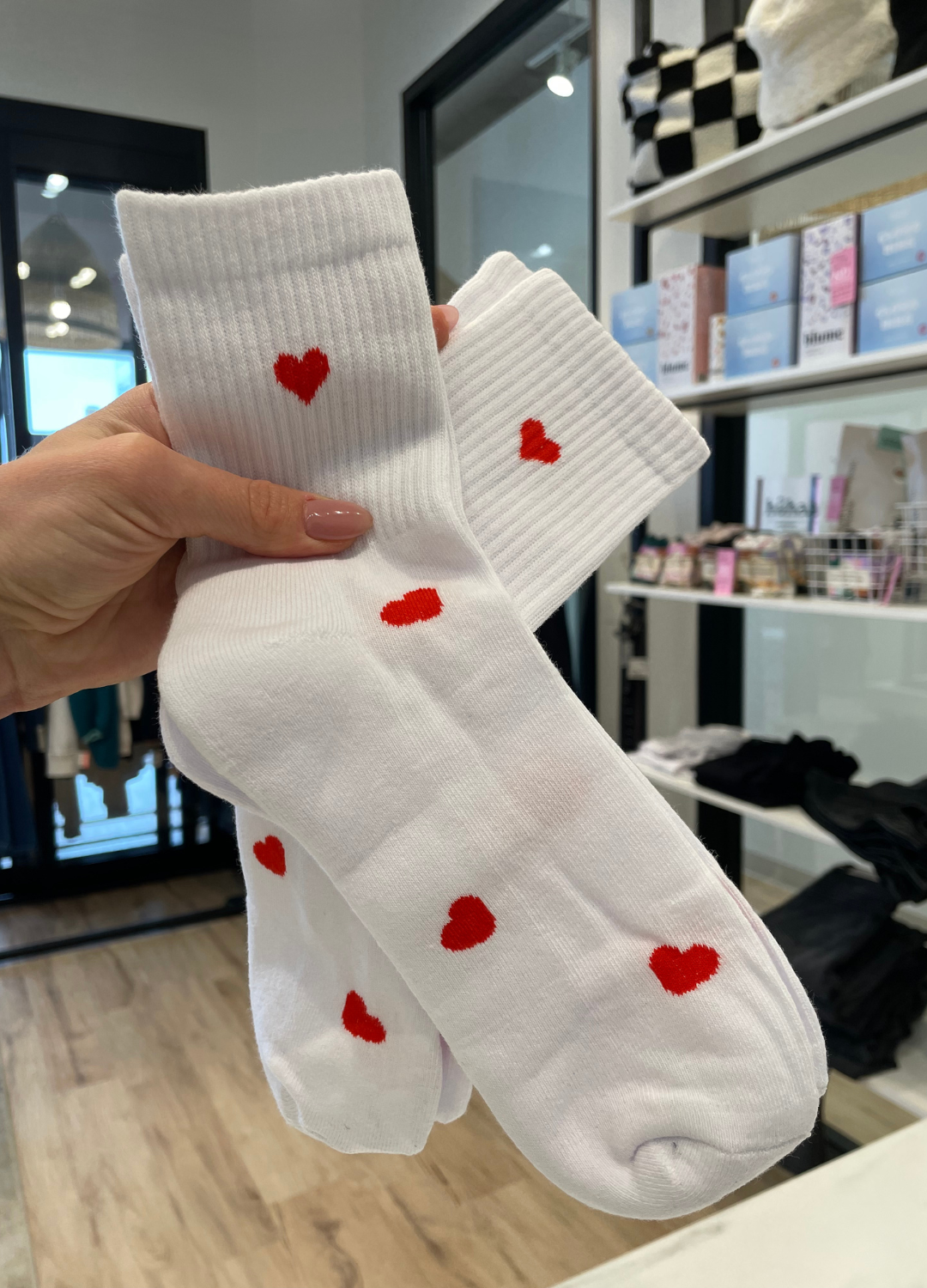 All Over Heart Socks