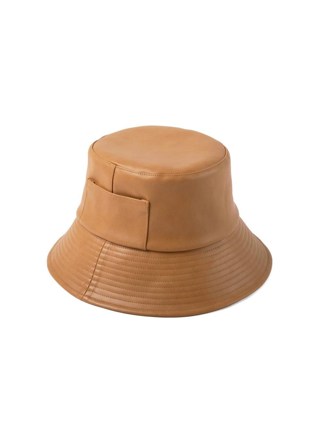 The Wave Bucket in Tan Vegan Leather