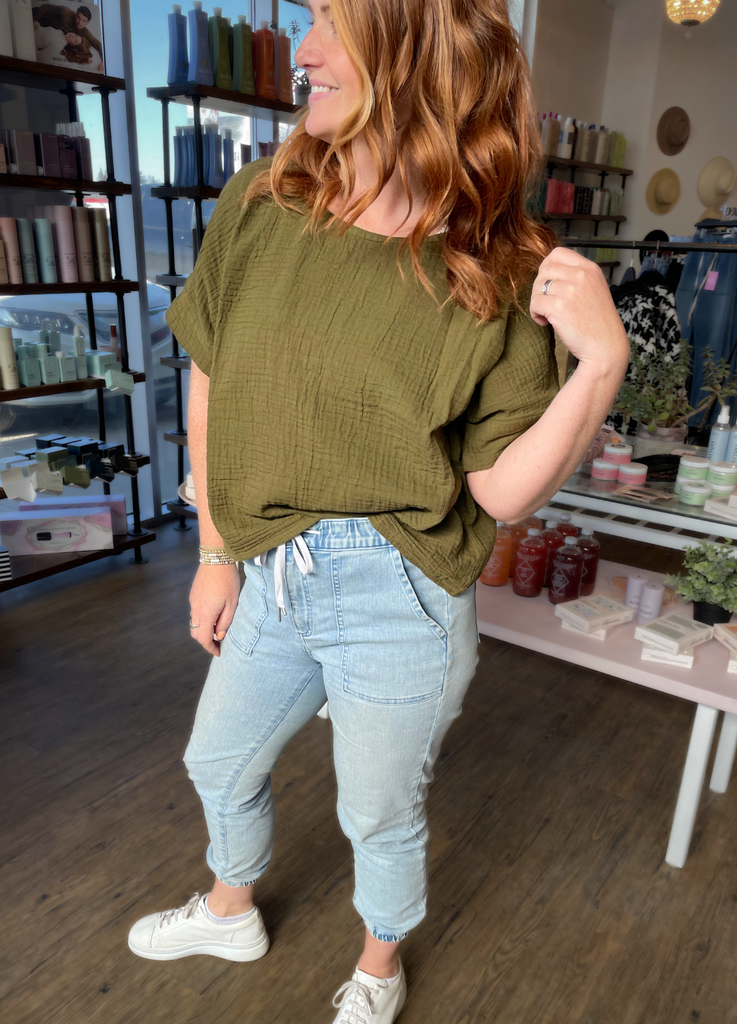 The Boxy Tee // Olive